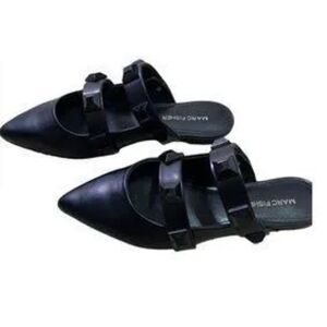 MARC FISHER SEARIL POINT TOE MULE BLACK SIZE 6.5